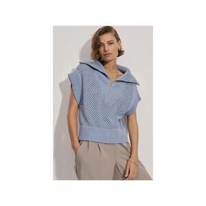 Varley Mila Half Zip Knit Women's Blue Large